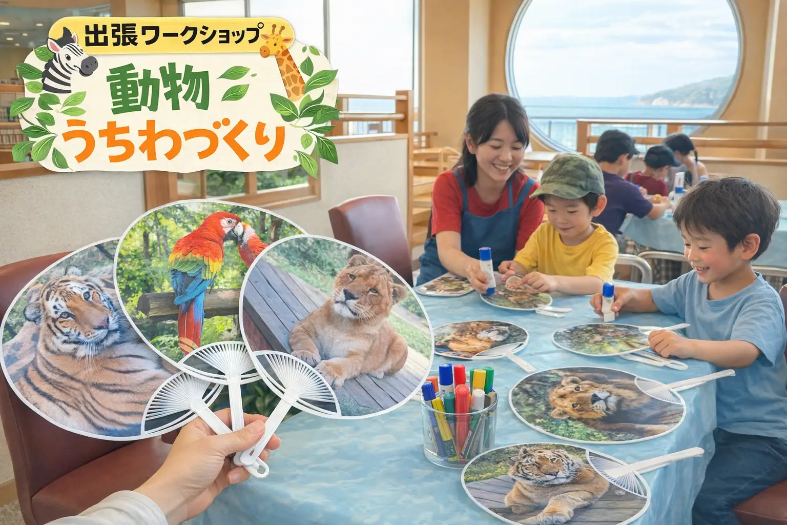 うちわづくりサンプル